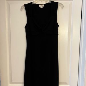Ann Taylor LOFT below knee black dress- 6